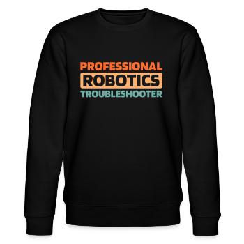 Robotics Technician - Stanley/Stella CHANGER Unisex Organic Sweatshirt - black - Front - Nik (191cm) & Marisol (170cm)