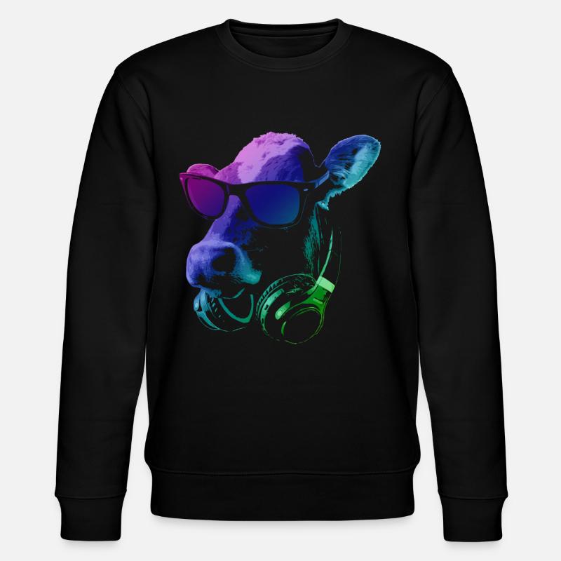 DJ COW - Stanley/Stella CHANGER Unisex Organic Sweatshirt - black