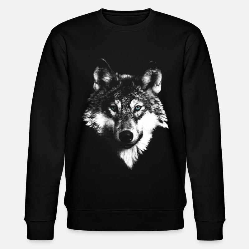 Tête de loup loup - Sweat bio CHANGER Stanley/Stella Unisexe - noir