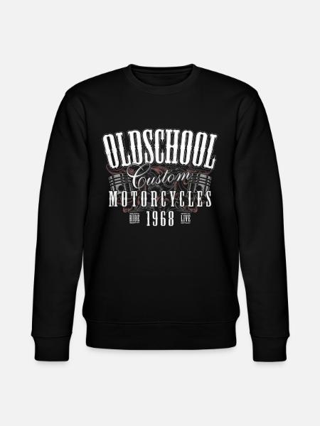 Custom Biker Oldschool Motorcycle - Stanley/Stella Unisex Bio-Sweatshirt CHANGER  - Schwarz