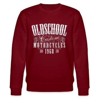 Motard Custom Oldschool Moto - Sweat bio CHANGER Stanley/Stella Unisexe - bordeaux - Devant - Nik (191cm) & Marisol (170cm)