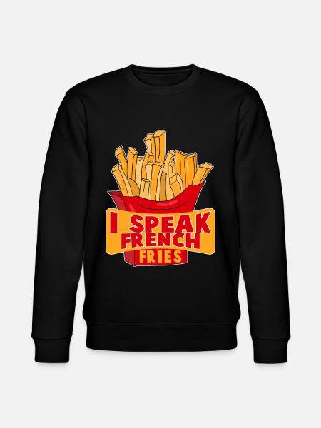 I Speak French Fries - Stanley/Stella CHANGER Unisex Organic Sweatshirt - black