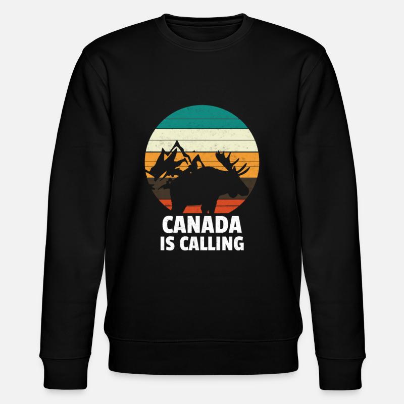 Canada Is Calling Kanada - Stanley/Stella CHANGER Unisex Organic Sweatshirt - black
