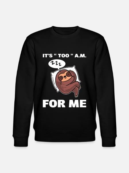 Sleeping sloth sleepyhead - Stanley/Stella CHANGER Unisex Organic Sweatshirt - black
