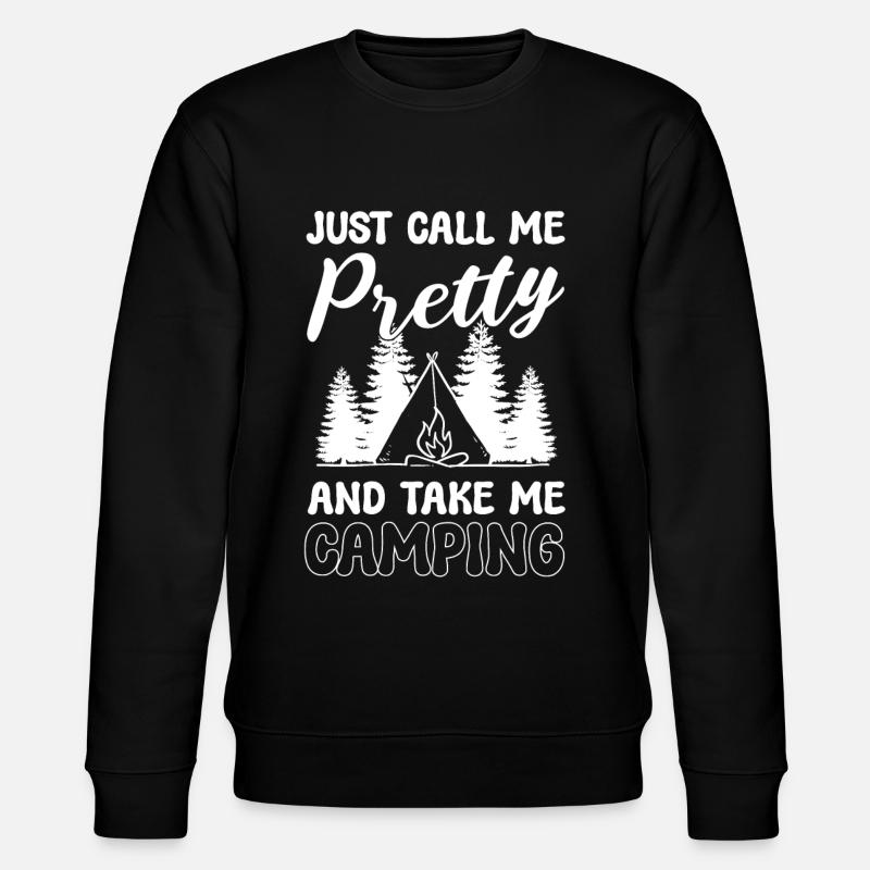 Hübsches Camping-Mädchen Backpacker - Stanley/Stella Unisex Bio-Sweatshirt CHANGER  - Schwarz