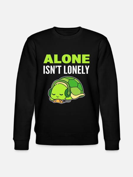 Turtle introvert music lover - Stanley/Stella CHANGER Unisex Organic Sweatshirt - black