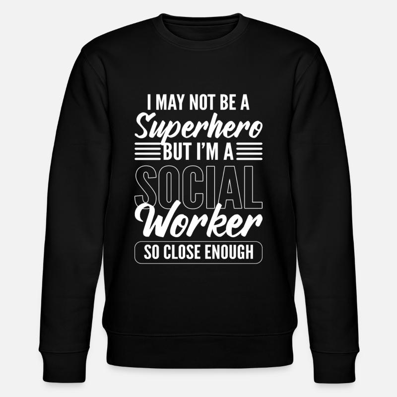 Superhelden-Sozialarbeiter Berater - Stanley/Stella Unisex Bio-Sweatshirt CHANGER  - Schwarz