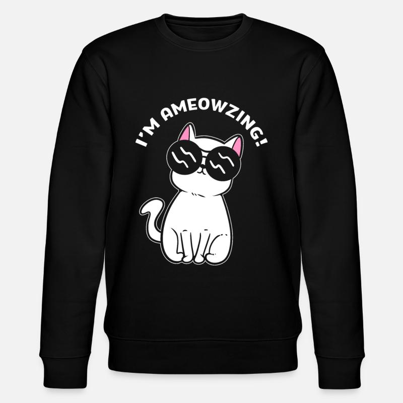 Incroyable dresseur de chats drôle - Sweat bio CHANGER Stanley/Stella Unisexe - noir