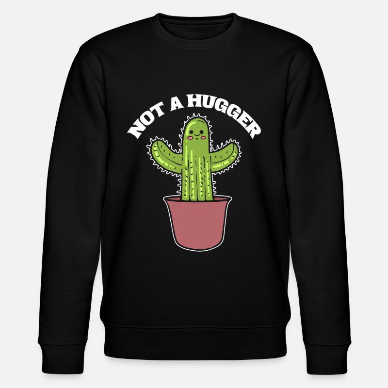 Not A Hugger Loner - Stanley/Stella CHANGER Unisex Organic Sweatshirt - black
