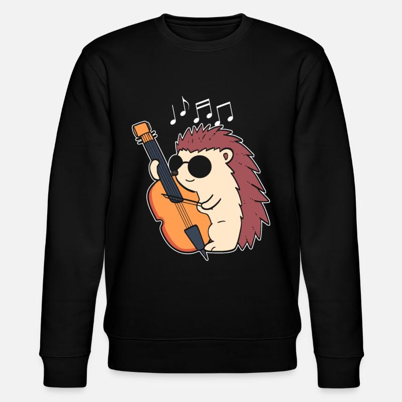 Igel spielt Cello Cello-Spieler - Stanley/Stella Unisex Bio-Sweatshirt CHANGER  - Schwarz