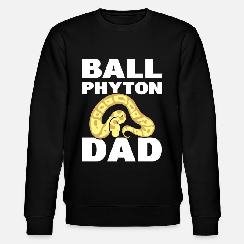 Ball Python Dad Serpentologe - Stanley/Stella Unisex Bio-Sweatshirt CHANGER - Schwarz