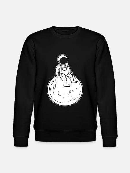 Astronaut sitzt - Stanley/Stella Unisex Bio-Sweatshirt CHANGER  - Schwarz