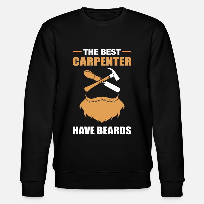 Lustiger bärtiger Schreiner Holzarbeiter - Stanley/Stella Unisex Bio-Sweatshirt CHANGER - Schwarz