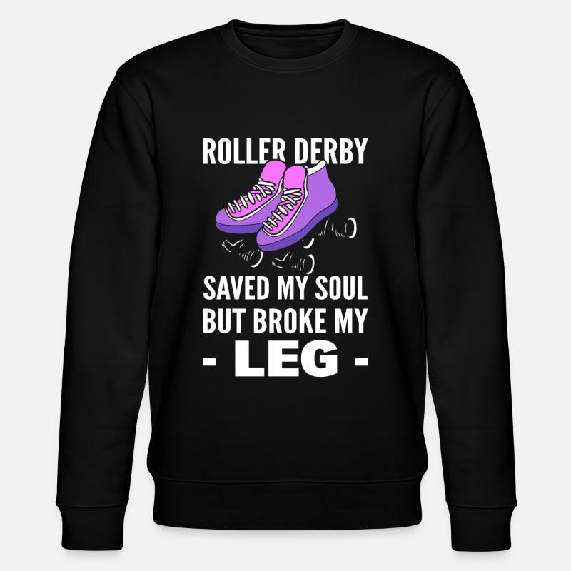 Roller Derby Skates Skater - Stanley/Stella Unisex Bio-Sweatshirt CHANGER - Schwarz