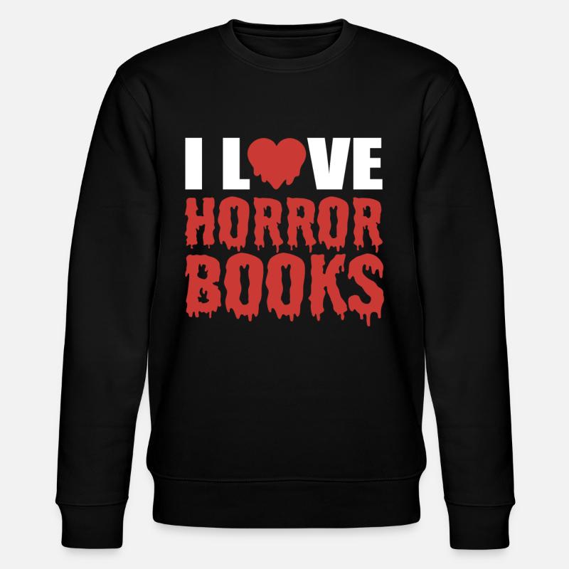 Horrorbuchliebhaber Geisterjäger - Stanley/Stella Unisex Bio-Sweatshirt CHANGER  - Schwarz