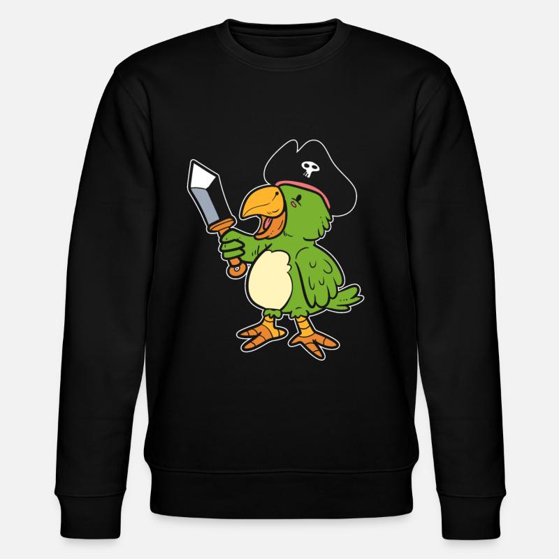 Papageipirat Ornithologe - Stanley/Stella Unisex Bio-Sweatshirt CHANGER  - Schwarz