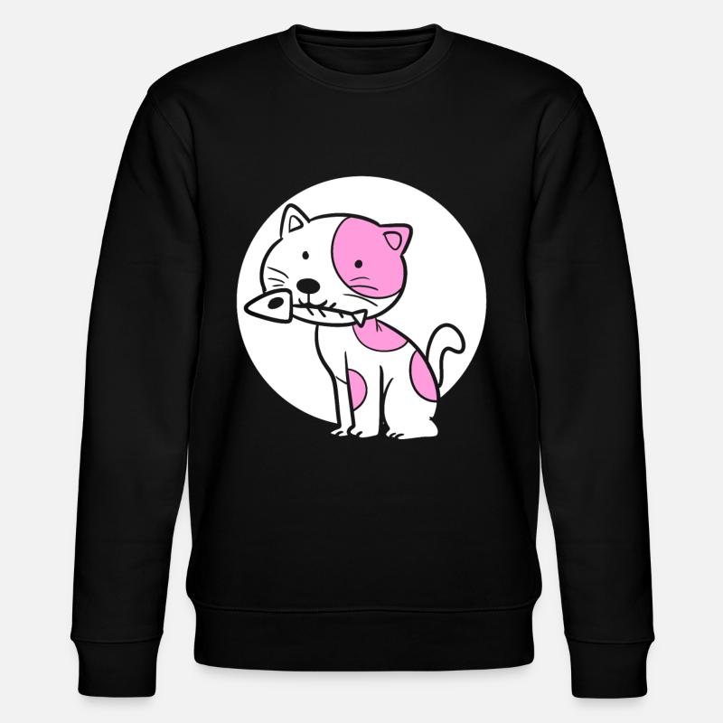 Katzenfischknochen Fischer - Stanley/Stella Unisex Bio-Sweatshirt CHANGER  - Schwarz