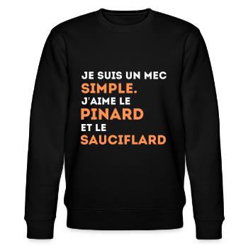 Humour Homme Cadeau Apero - Sweat bio CHANGER Stanley/Stella Unisexe - noir - Devant - Nik (191cm) & Marisol (170cm)