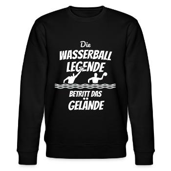 Wasserballer und Wassersport Spruch - Stanley/Stella Unisex Bio-Sweatshirt CHANGER  - Schwarz - Vorne - Nik (191cm) & Marisol (170cm)