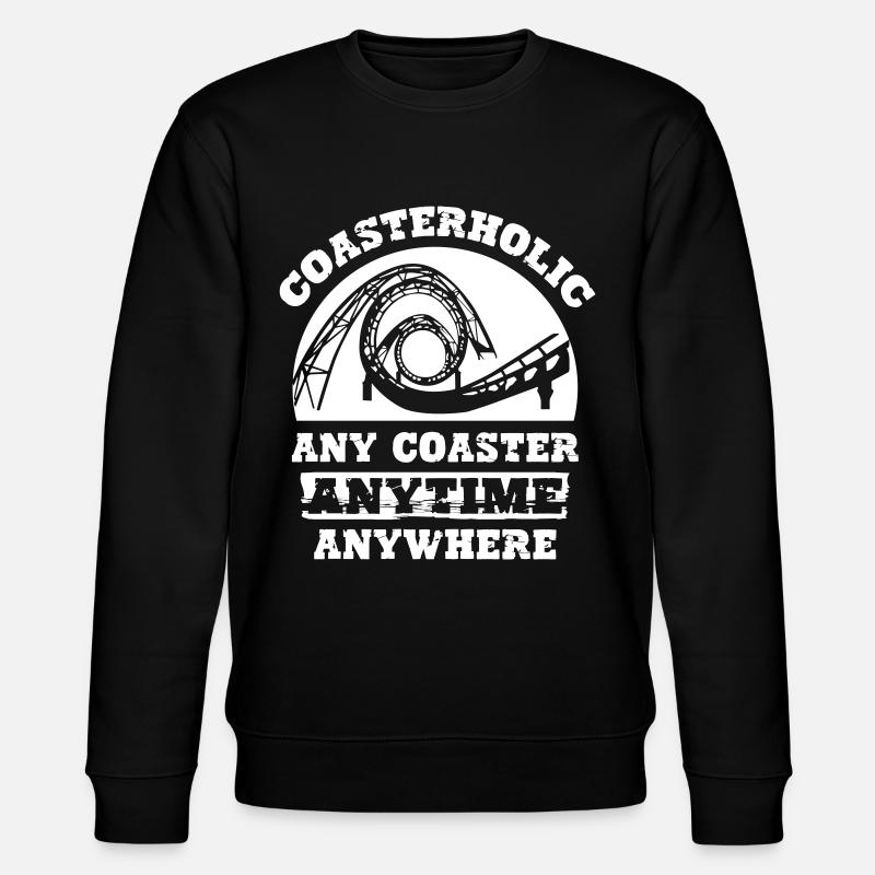 Coasterholic Roller Coaster - Stanley/Stella Unisex Bio-Sweatshirt CHANGER  - Schwarz