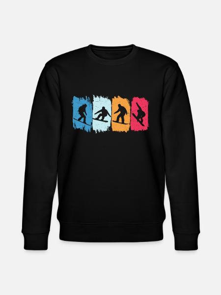 Snowboard retro snowboarding - Stanley/Stella CHANGER Unisex Organic Sweatshirt - black