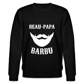 Beau papa barbu cadeau - Sweat bio CHANGER Stanley/Stella Unisexe - noir - Devant - Nik (191cm) & Marisol (170cm)
