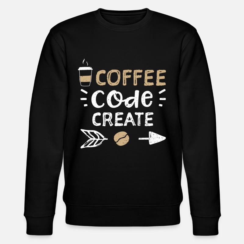 Coffee Code Create - Coffee - Stanley/Stella CHANGER Unisex Organic Sweatshirt - black