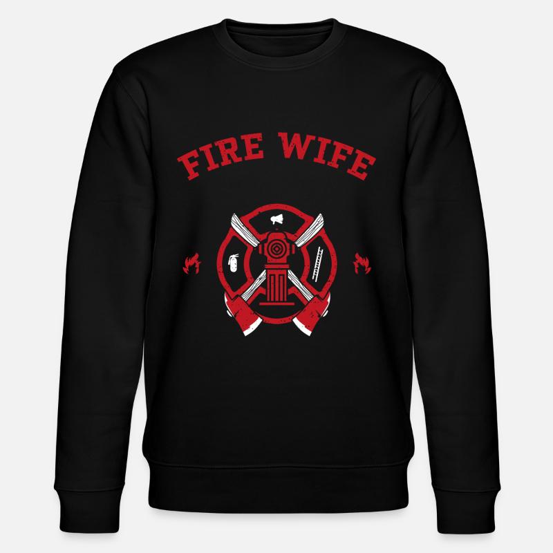 Fire Wife - Firefighter - Stanley/Stella Unisex Bio-Sweatshirt CHANGER  - Schwarz