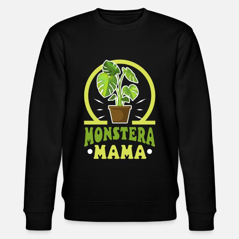 Monstera Mama - Stanley/Stella Unisex Bio-Sweatshirt CHANGER  - Schwarz