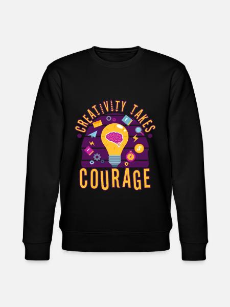Creativity Takes Courage - Stanley/Stella CHANGER Unisex Organic Sweatshirt - black