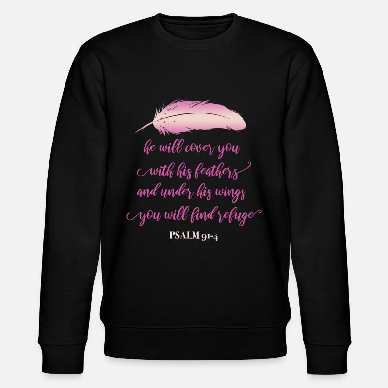 Plume Citation chrétienne - Sweat bio CHANGER Stanley/Stella Unisexe - noir