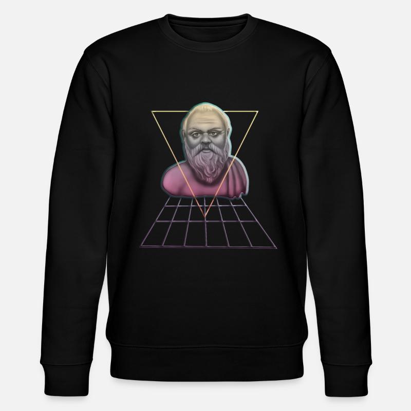 Socrates Philosopher Student Gift - Stanley/Stella CHANGER Unisex Organic Sweatshirt - black
