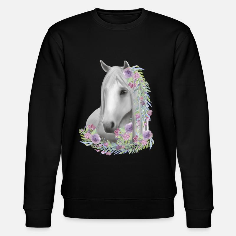 Équitation Chevaux Filles - Sweat bio CHANGER Stanley/Stella Unisexe - noir