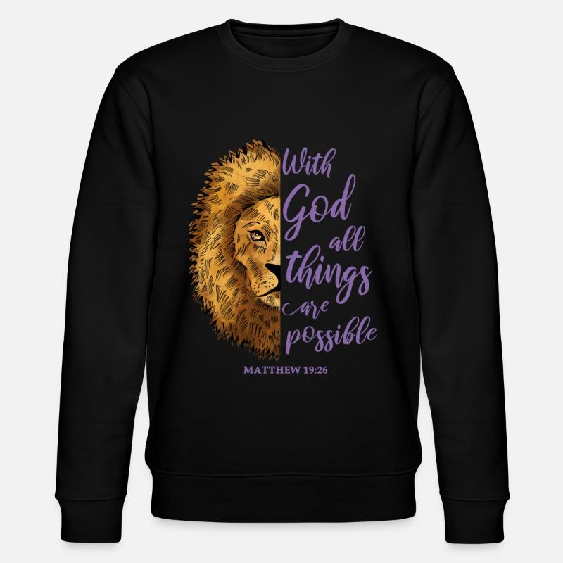 Citation pertinente Léo - Sweat bio CHANGER Stanley/Stella Unisexe - noir