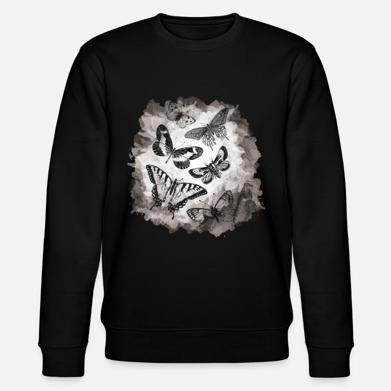 Insectes papillons - Sweat bio CHANGER Stanley/Stella Unisexe - noir