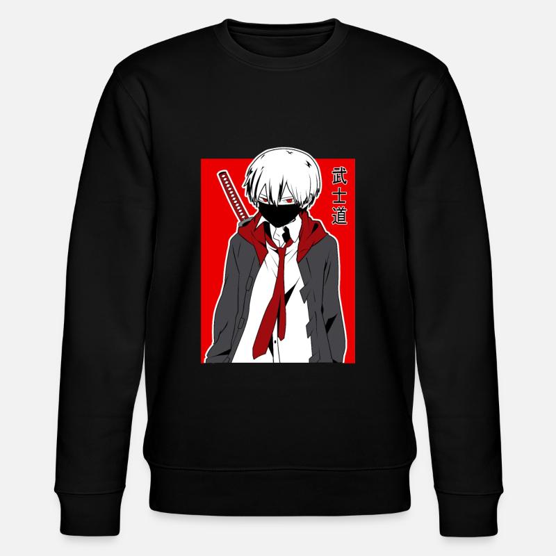 Samurai Warrior Anime - Stanley/Stella CHANGER Unisex Organic Sweatshirt - black