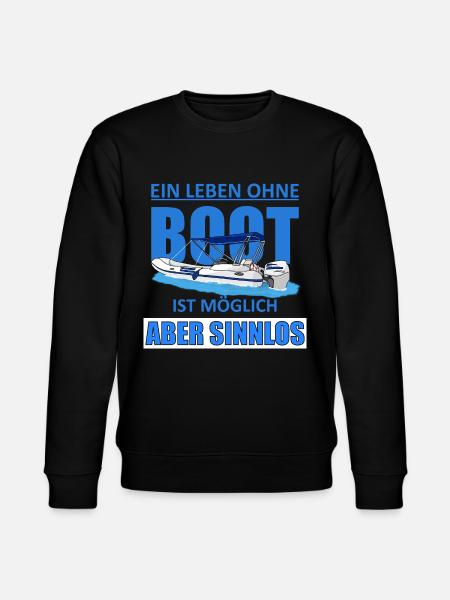 Ein leben Ohne Boot - Stanley/Stella Unisex Bio-Sweatshirt CHANGER  - Schwarz