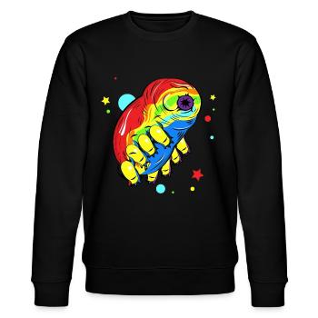 Rainbow Tardigrade - Stanley/Stella CHANGER Unisex Organic Sweatshirt - black - Front - Nik (191cm) & Marisol (170cm)