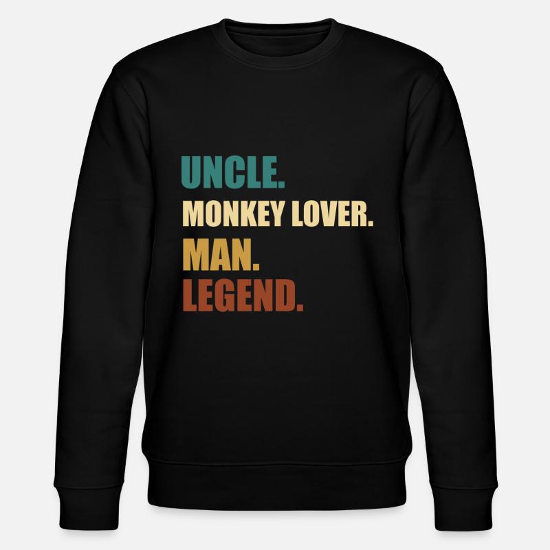 Monkey Uncle Legend - Stanley/Stella CHANGER Unisex Organic Sweatshirt - black