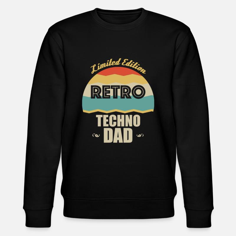 Retro Techno Vater - Stanley/Stella Unisex Bio-Sweatshirt CHANGER  - Schwarz