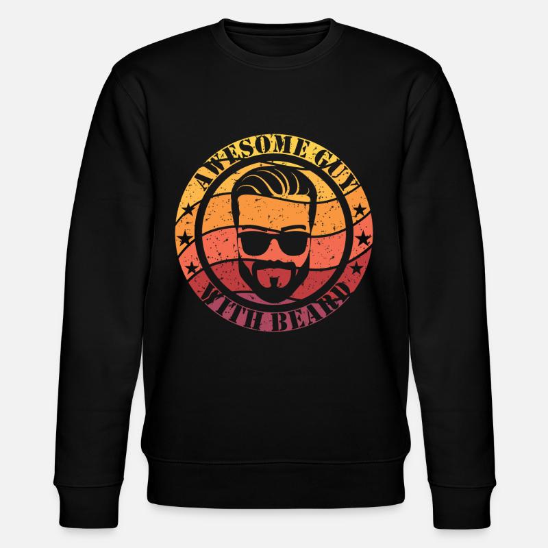 Awesome guy with beard - Stanley/Stella CHANGER Unisex Organic Sweatshirt - black