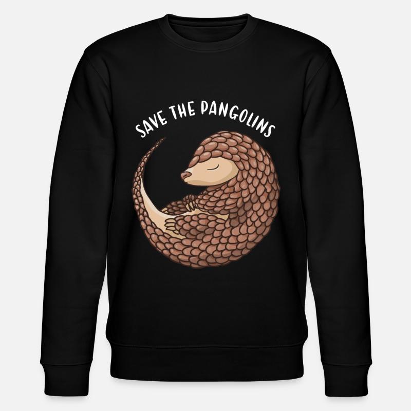 Save The Pangolins Pangolin - Stanley/Stella CHANGER Unisex Organic Sweatshirt - black