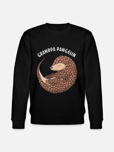 Grandpa Pangolin - Stanley/Stella CHANGER Unisex Organic Sweatshirt - black