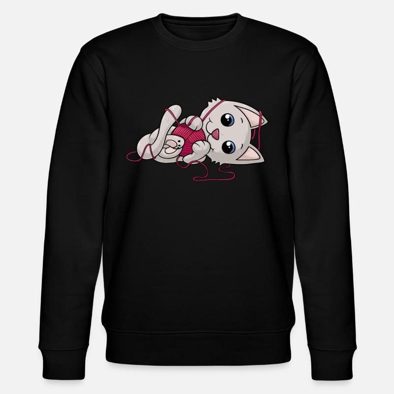 chat bande dessinée douce - Sweat bio CHANGER Stanley/Stella Unisexe - noir