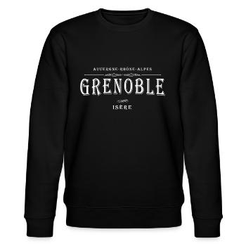 Grenoble, France - Sweat bio CHANGER Stanley/Stella Unisexe - noir - Devant - Nik (191cm) & Marisol (170cm)