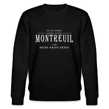 Montreuil, France - Sweat bio CHANGER Stanley/Stella Unisexe - noir - Devant - Nik (191cm) & Marisol (170cm)