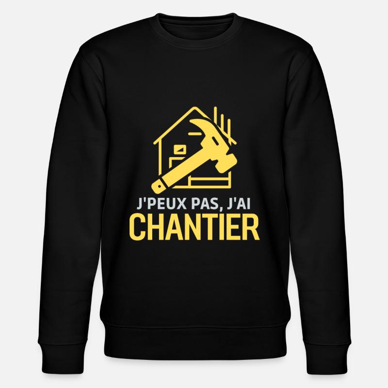 Chantier de construction - Sweat bio CHANGER Stanley/Stella Unisexe - noir