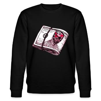 Skull Dollar - Stanley/Stella CHANGER Unisex Organic Sweatshirt - black - Front - Nik (191cm) & Marisol (170cm)