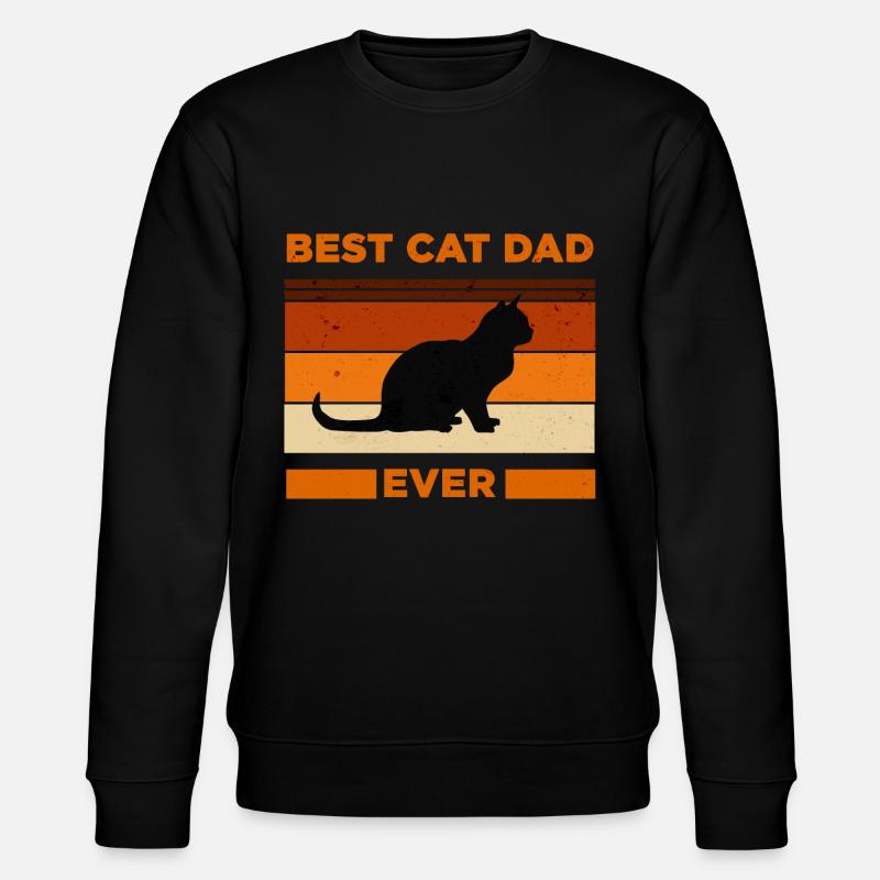 Meilleur papa de chat jamais - Sweat bio CHANGER Stanley/Stella Unisexe - noir