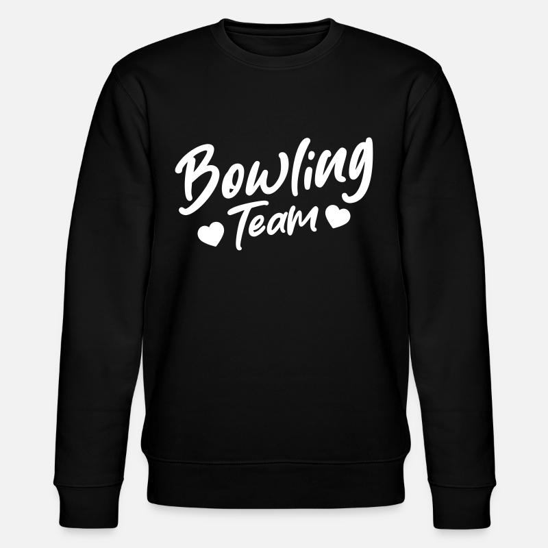 Bowling Team Herz Liebe - Stanley/Stella Unisex Bio-Sweatshirt CHANGER  - Schwarz